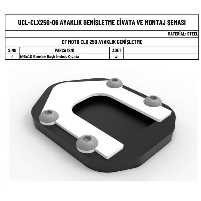 250 CLX (2017-2024) AYAK GENİŞLETME